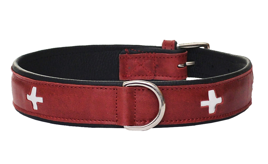 Lederen halsband Swiss