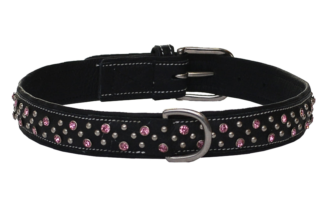 Lederen halsband Zirconia