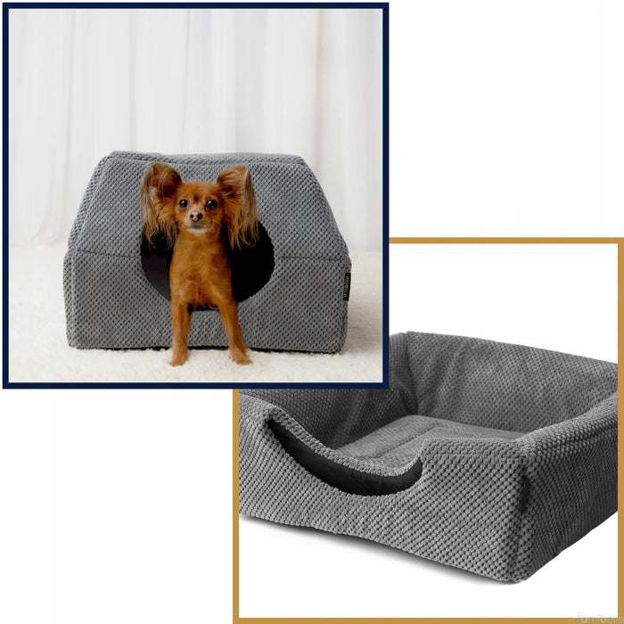 2-in-1 Hundebett mit Dach