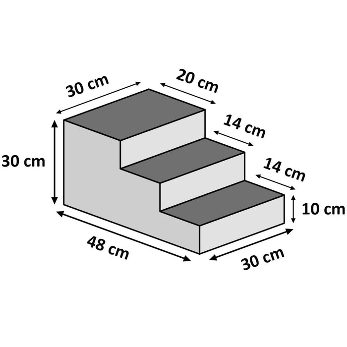 Dog stairs Atlanta - Gray - 30/40cm