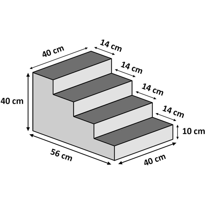 Dog stairs Atlanta - Gray - 30/40cm