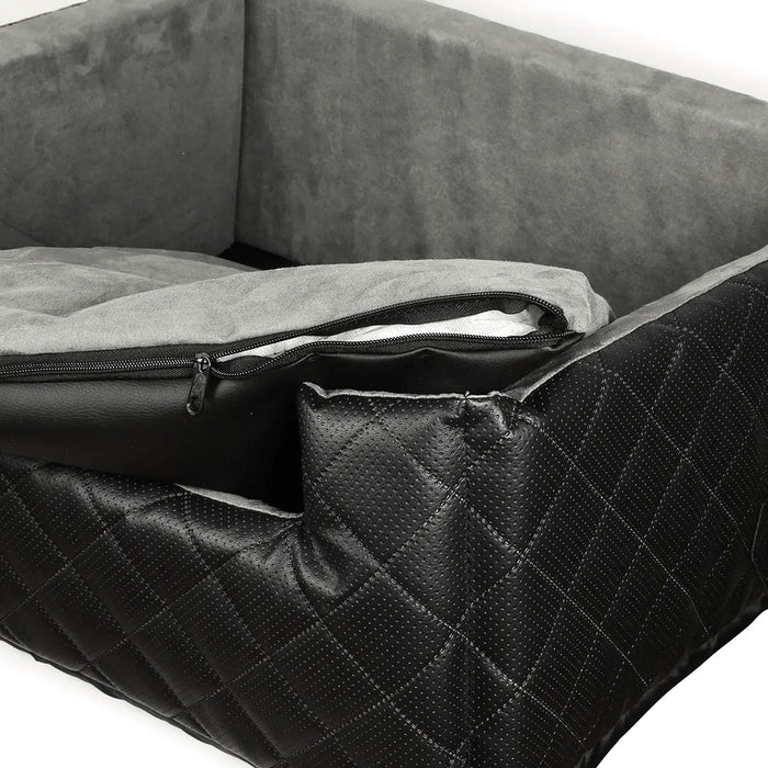 Outlet | Mia Lux Black - Autostoel voor honden - XL