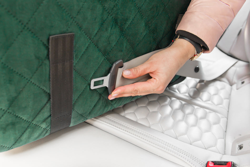 Velvet Green - Autostoel voor honden - Orthopedisch