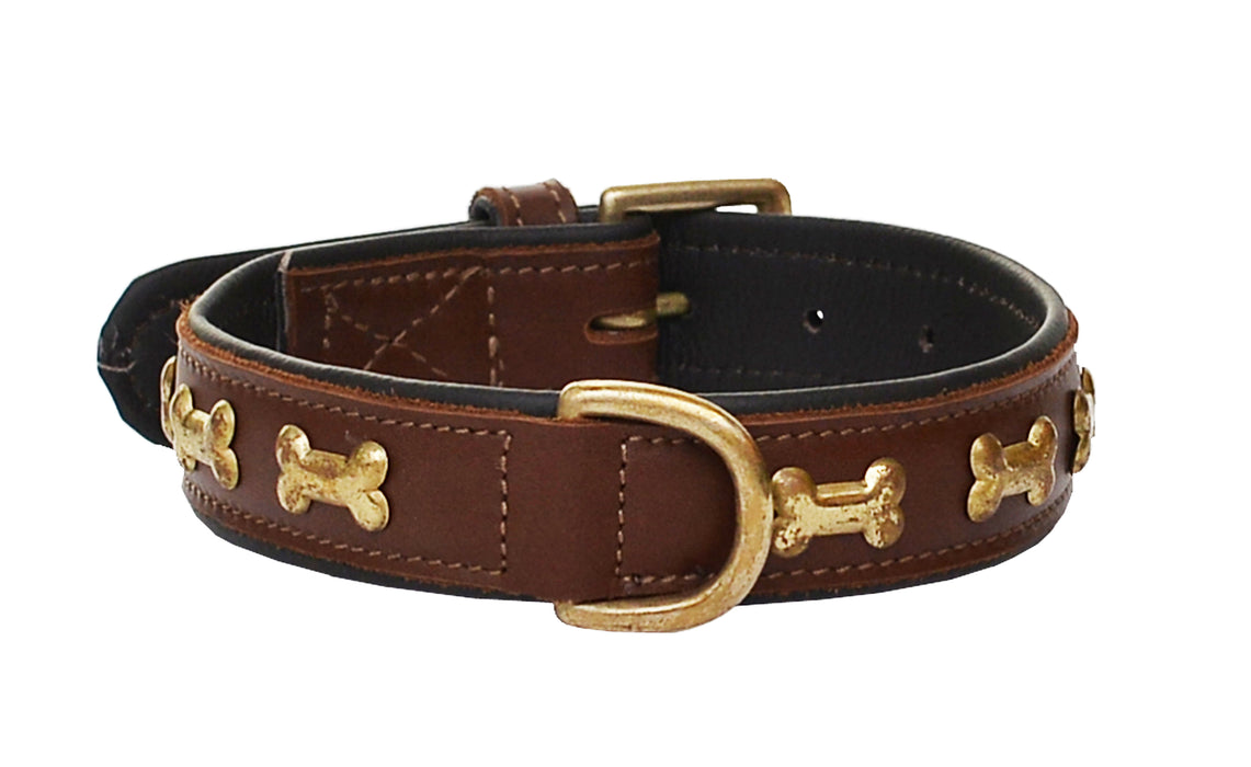 Lederen halsband Brown & Bones