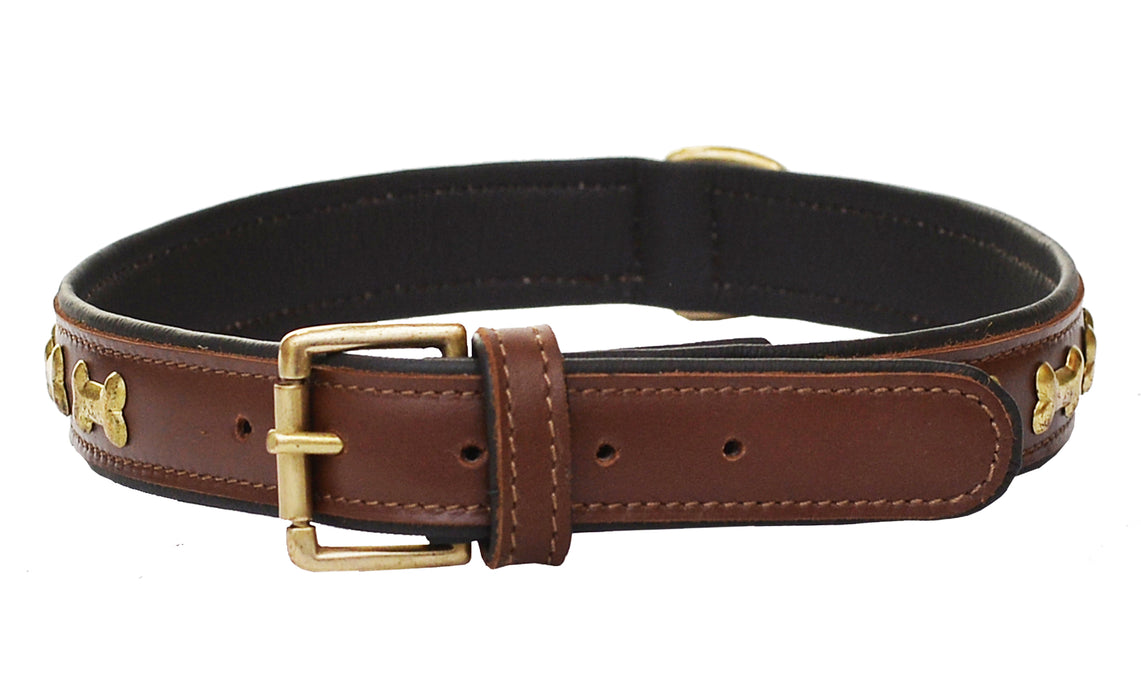 Lederen halsband Brown & Bones