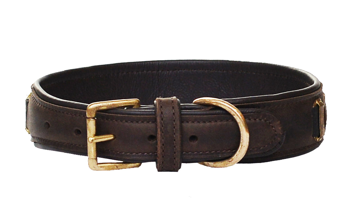 Lederen halsband Brown & Copper