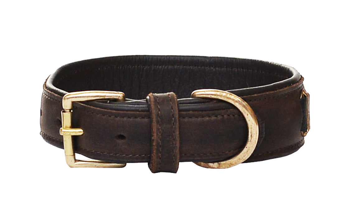 Lederen halsband Brown & Copper