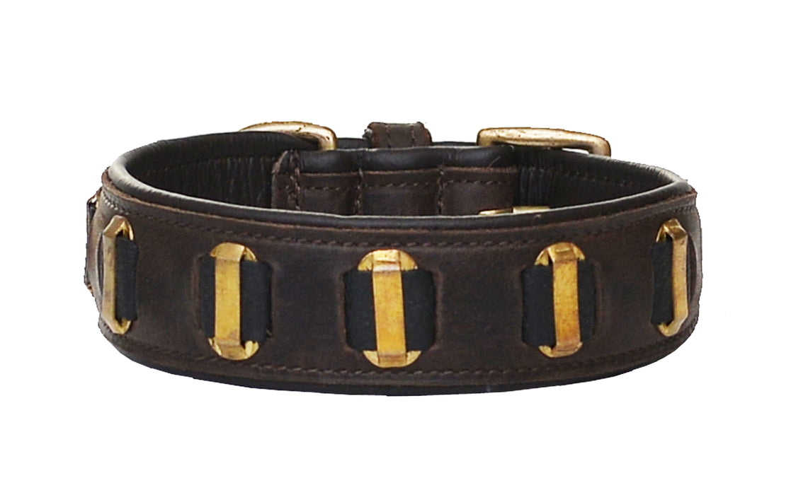 Lederen halsband Brown & Copper