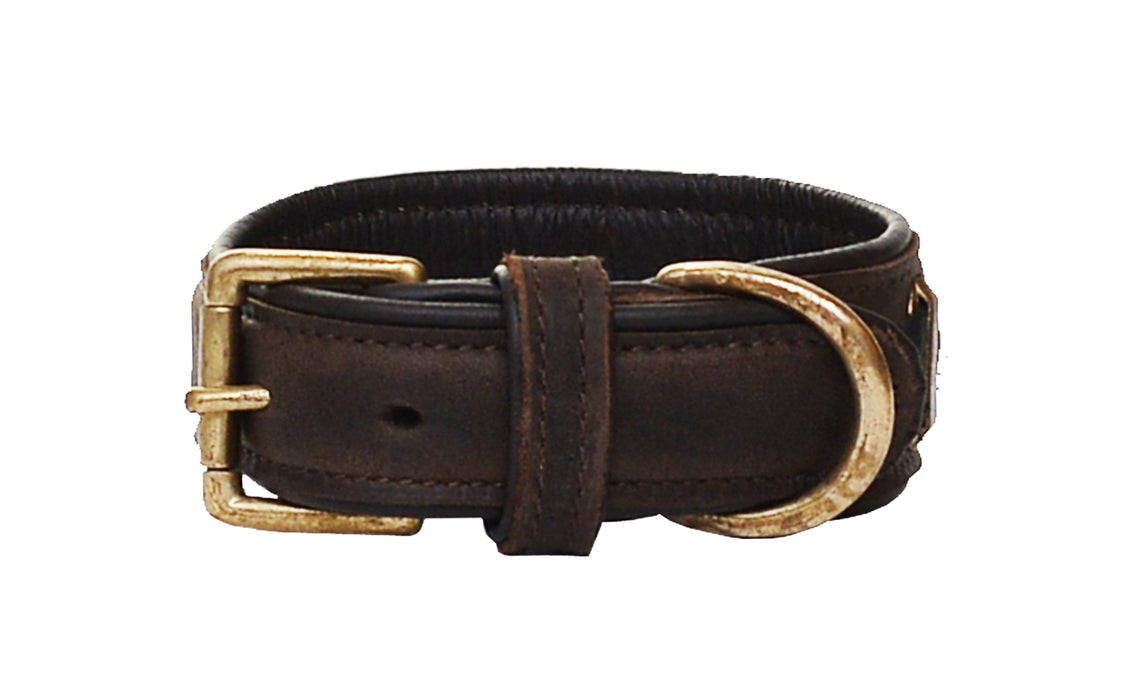 Lederen halsband Brown & Copper