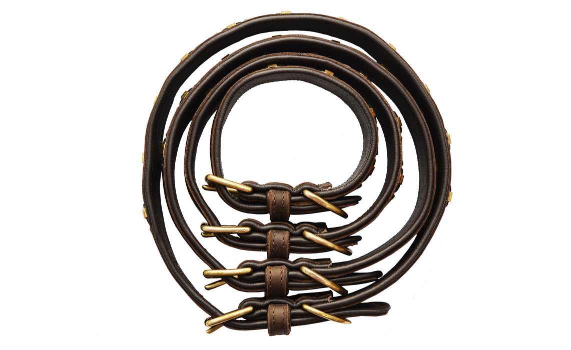 Lederen halsband Brown & Copper