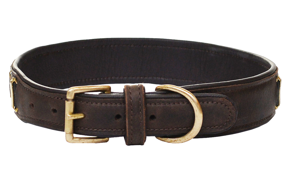 Lederen halsband Brown & Copper