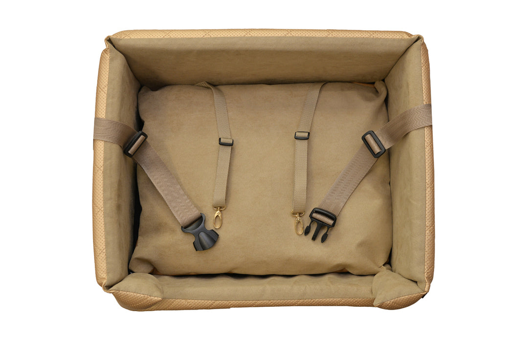 Metallic Gold - Dog car seat