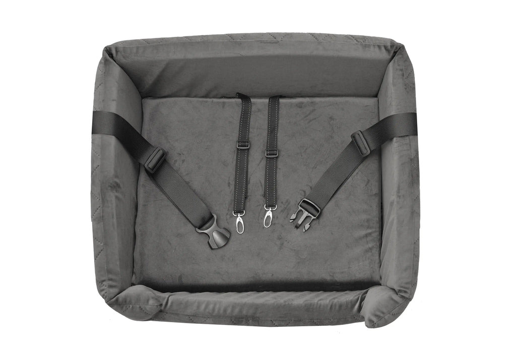 Velvet Silver - Autostoel voor honden - Orthopedisch