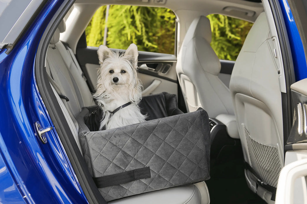 Velvet Silver - Dog car seat - Orthopedic