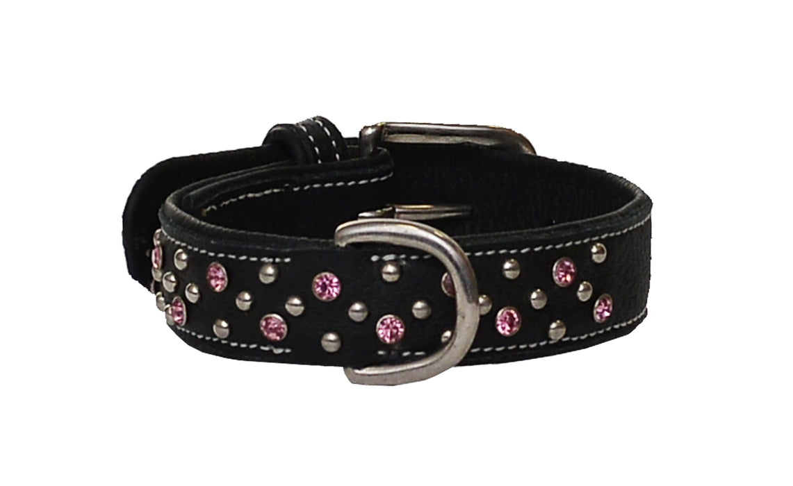 Lederen halsband Zirconia